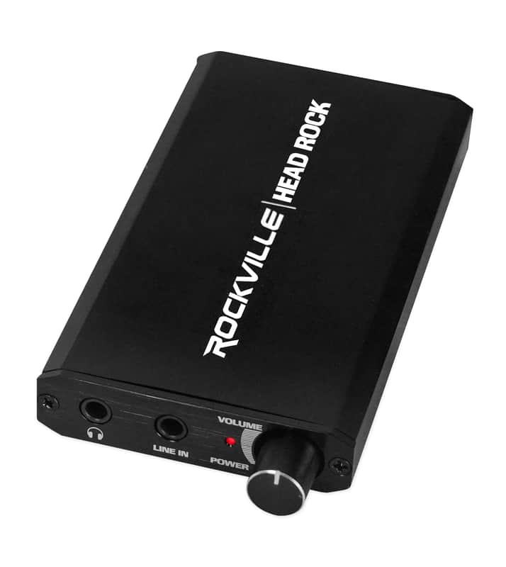 Rockville HeadRock Battery Powered 16 ohm – 300 ohm Headphone Amplifier Amp image 1