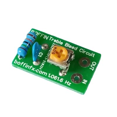 Boffin FX Guitar Adjustable Treble Bleed Circuit 5 Pack 1,061 Hz Green Guitar Upgrade image 2