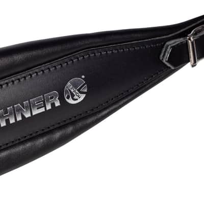 Hohner 44 In. x 3.5 In. All Leather Deluxe Accordion Straps X-Large w/Back Strap - Black (ACC23-XL-BLK-DX) image 3