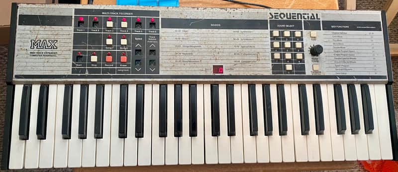 Sequential Circuits MAX 49-Key 6-Voice Polyphonic Synthesizer 1984 - 1986 - Silver / Black image 1
