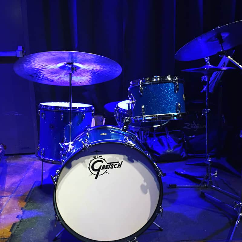 1960s Gretsch Progressive Jazz Outfit Blue Sparkle 20/12/14 w/ Matching 14x4 Snare image 1