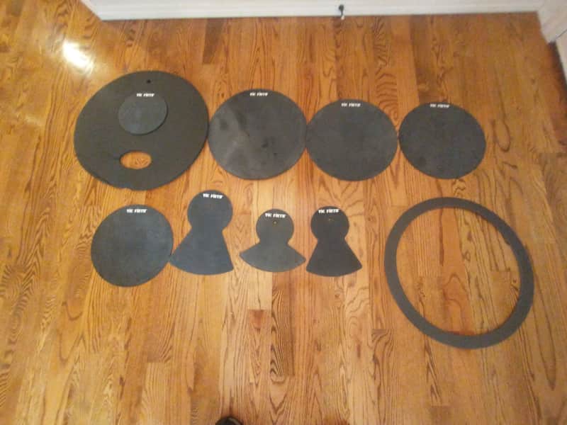 Vic Firth Drum and cymbal muting practice pad set designed for quiet playing image 1
