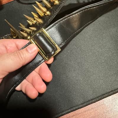Steel Weather Vegan Leather Spiked Guitar Strap image 10