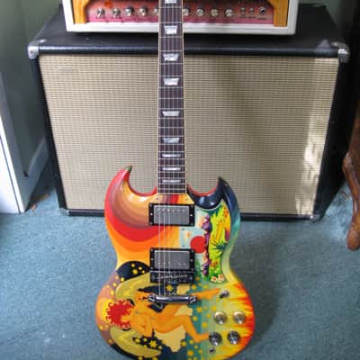 Gibson Eric Clapton's "the Fool" SG Replica  Handpainted Detail /Gibson Case Free US Shipping! image 7