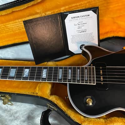 NEW! Gibson Les Paul Custom - Dealer Select - P90 Pick-Ups - VOS Ebony Finish - Custom Shop M2M - Authorized Dealer - 10.3 lbs - G07097 image 11