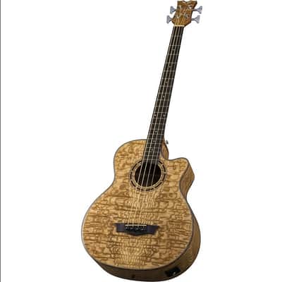 Dean Exotica Quilt Ash Acoustic Bass w/ Aphex Electronics EQABA-GN image 11