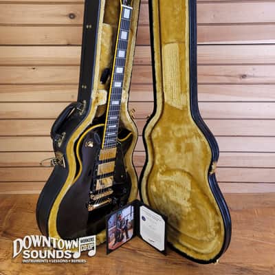 2020 Epiphone Joe Bonamassa Black Beauty Les Paul Custom with Epiphone Hard Case - Black Beauty, CoA, 8lbs 14oz image 9
