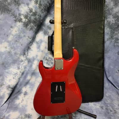 2002 Samick Greg Bennett Design MB1 Candy Apple Red New Strings Pro Setup Original Hard Shell Lightweight Case image 10