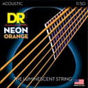 DR Strings Hi-Def Neon Acoustic Guitar Strings - .011-.050 Custom-light Orange