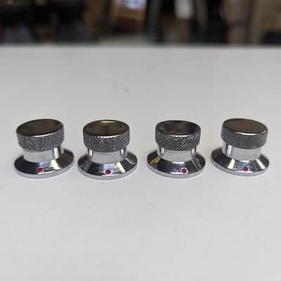 Closet Find! 1969 Vox Chrome Plated Metal Amp Knobs - 4 Pack #2 - No Issues - Near New Condition! image 1