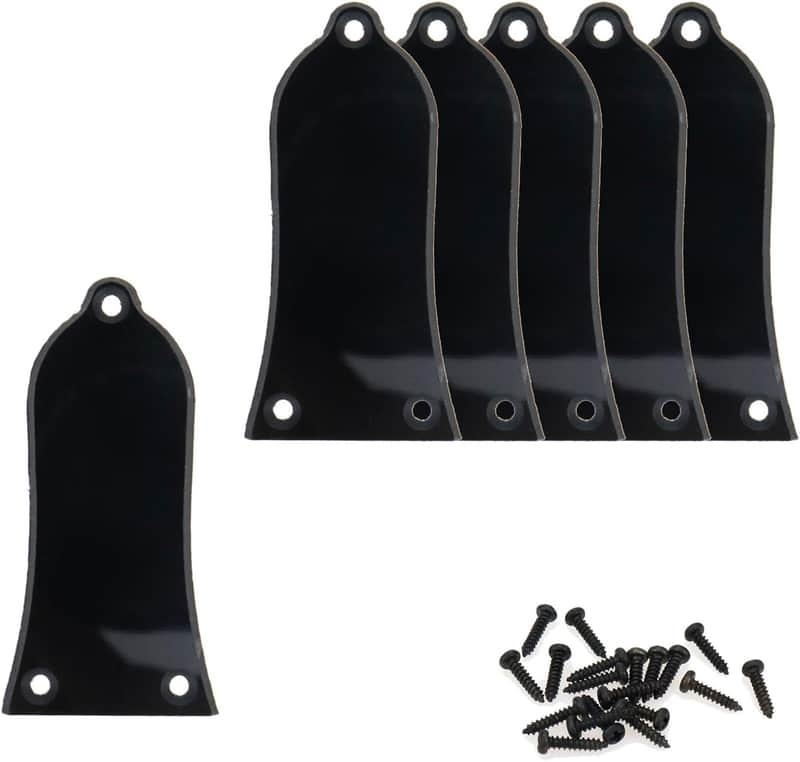6Pcs Truss Rod Cover 2-Ply Blank Bell Shape PVC for Electric Gutiar with Screws image 1
