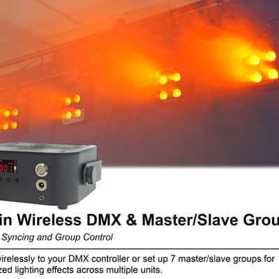 Rockville 4 PACK MINI IR4 Black DJ/Party Par Wash Up Lights+Wireless DMX+App+Bag image 5