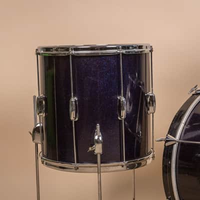 1960s Slingerland Stage Band Sparkling Blue Pearl Drum Set image 4
