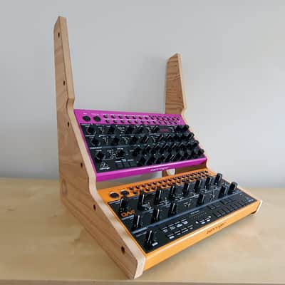 Behringer Crave, Edge & Spice - Oak Veneer Triple Stand from Synths And Wood image 5