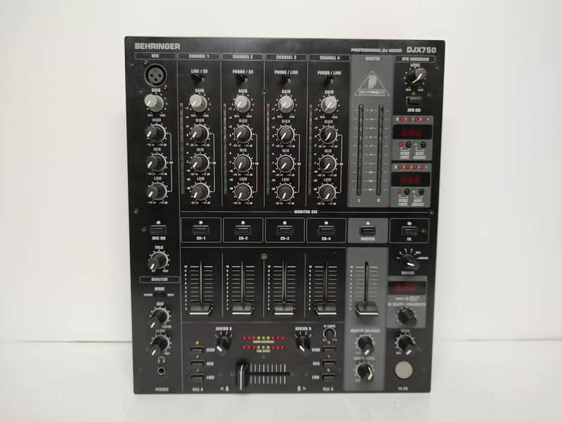 Behringer Pro Mixer DJX750 5-Channel DJ Mixer with Effects and BPM Counter 2010s - Black image 1