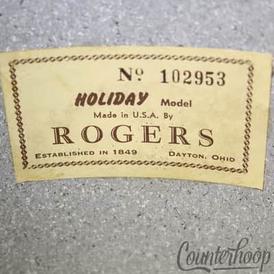 *Rogers 22,13,16" Red Sparkle Cleveland Holiday Drum Set Vintage 60s Dayton Kit* image 10