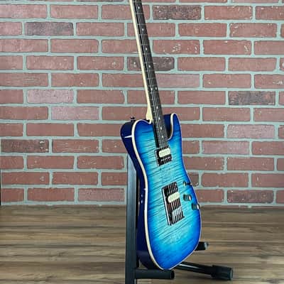 Schecter USA Custom Shop PT Custom HH Electric Guitar - Trans Sky Blue (New-Old Stock) image 7