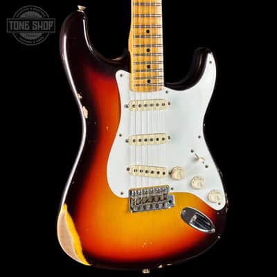Used 2023 Fender Custom Shop 1958 Stratocaster Relic Sunburst w/case TSU24721 image 4