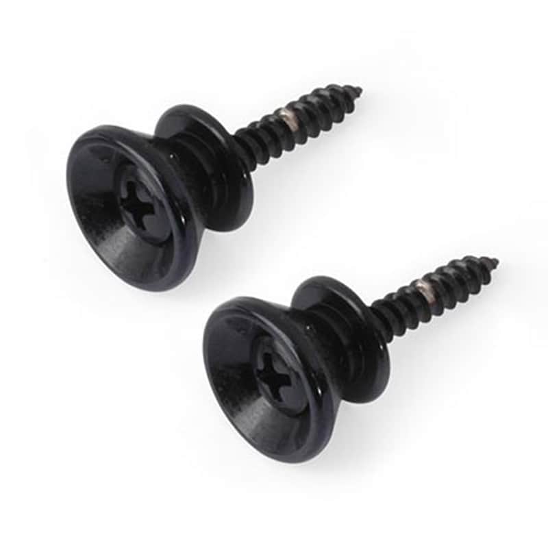 Brio Guitar Metal Small Strap Buttons Black image 1
