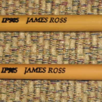 ONE pair new old stock Innovative Percussion James Ross IP905 BRIGHT XYLOPHONE / GLOCKENSPIEL / BELL Mallets, 1 and 1/8" Rust Round Ball (head), Rattan Handle, BRIGHT = produce a lighter sound with higher overtones image 2