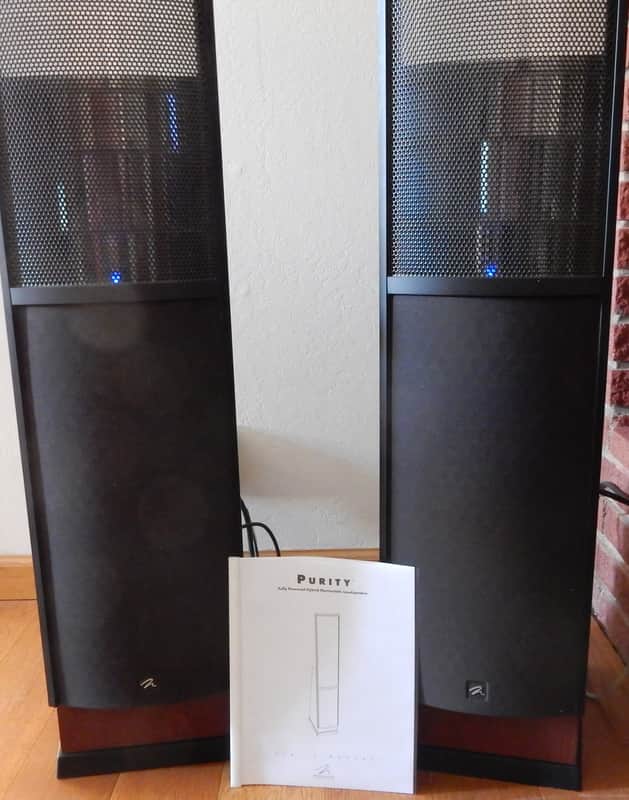 Magical! Martin Logan Purity Powered 200w Hybrid Streaming ESL Towers w/book image 1