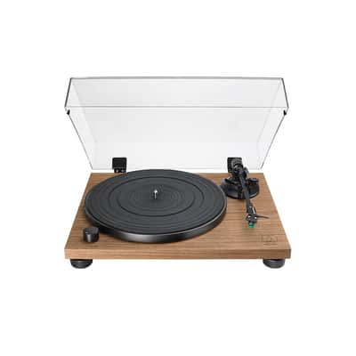 Audio-Technica AT-LPW40WN Fully Manual Belt-Drive Turntable, 2 Speeds, Dynamic Anti-Skate Control, Carbon-Fiber Tonearm Walnut image 2