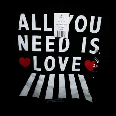 beatles all you need is love song title new m woman sweatshirt - harrison mccartney lennon ringo sgt. pepper image 2