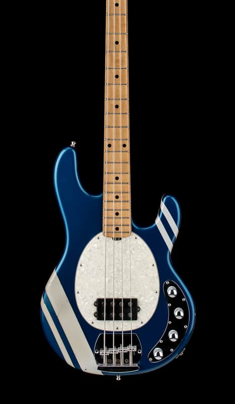 Ernie Ball Music Man StingRay 3 EQ H - Blue Pearl #36188 with Gig Bag image 1