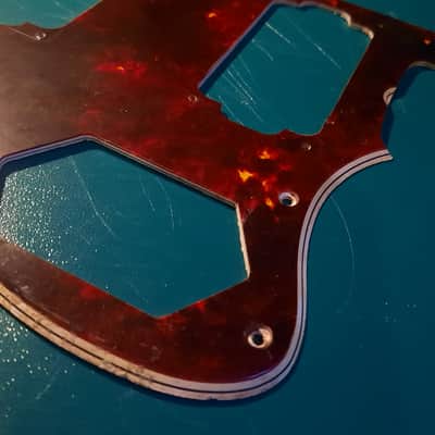 Spitfire Jaguar Pickguard (Custom Humbucker Spec, MiJ Fit) Celluloid Tortoise image 4