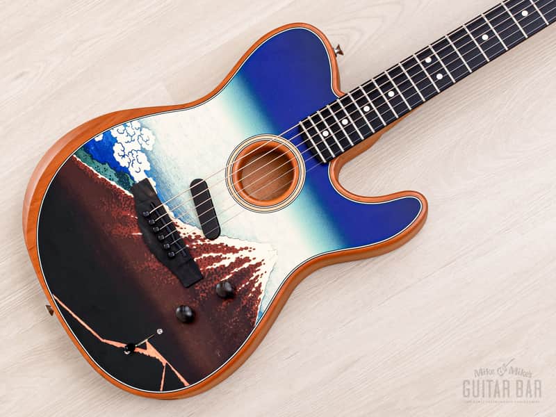 2023 Fender American Acoustasonic Telecaster Tokyo Flagship Limited Edition Hokusai Mt Fuji