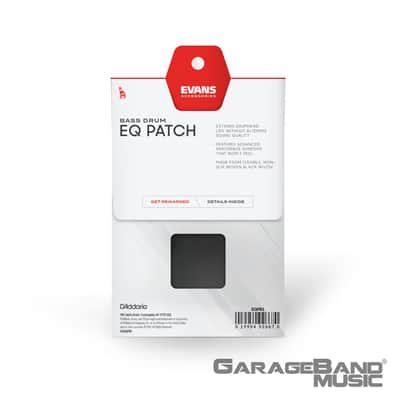 Evans EQPB1 Single Pedal Bass Drum Patch, Black Nylon, 2 Pack image 3