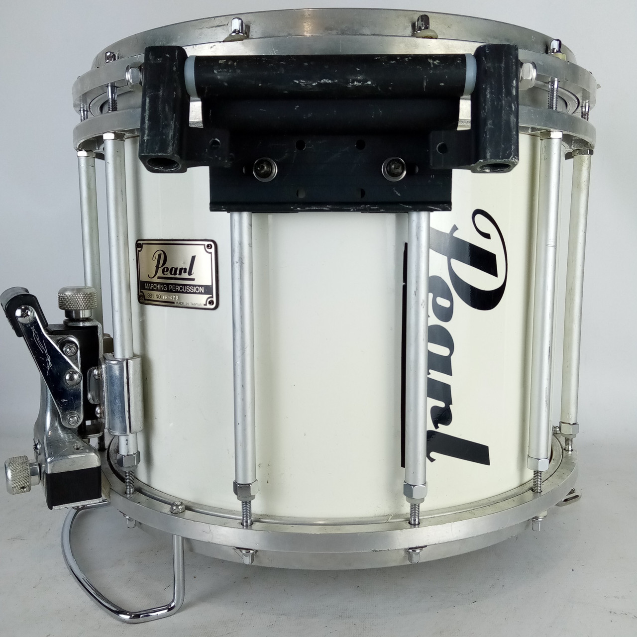 Pearl 12x14"Championship Maple FFX Marching Snare Drum White Free Floating+Cover — main photograph