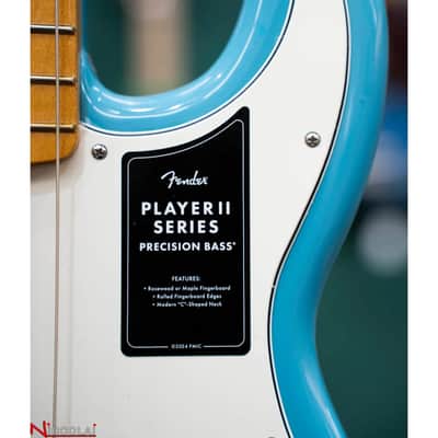 Fender Player II Precision Bass, Maple Fingerboard, Aquatone Blue image 5