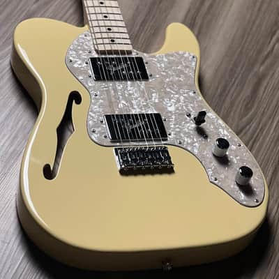 Fender Japan MIJ FSR Collection Traditional 70s Telecaster Thinline with Maple FB in Vintage White image 5