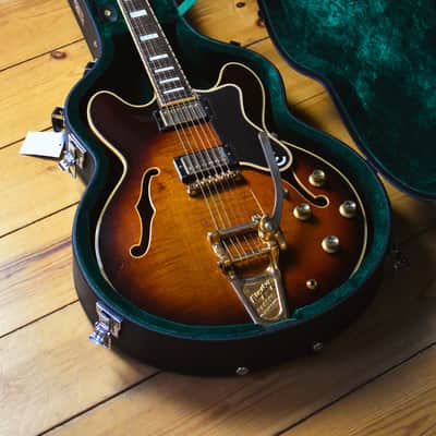 1988 Epiphone Japan Sheraton Vintage Sunburst w/Bigsby, w/HSC, MIJ, Terada Factory image 2