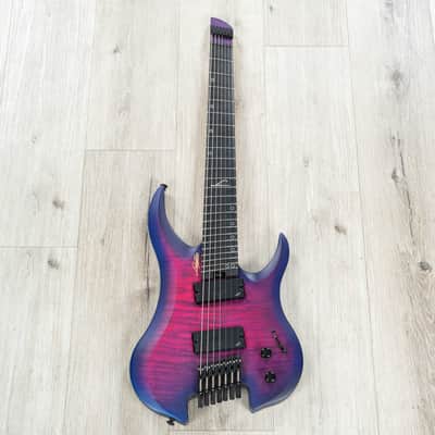Legator G7FSS Ghost 7 Super Shred Multi-Scale 7-String Headless Guitar, Hyper Nova Blue image 3