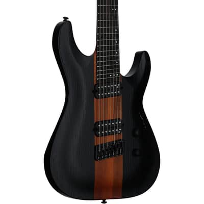 Schecter Rob Scallon C-7 Multi-Scale Electric Guitar, 7-String, Satin Dark Roast image 3