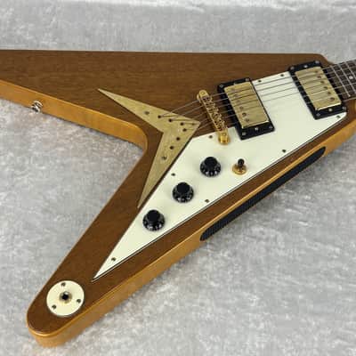 Epiphone Korina Flying V electric guitar with Gibson case image 1