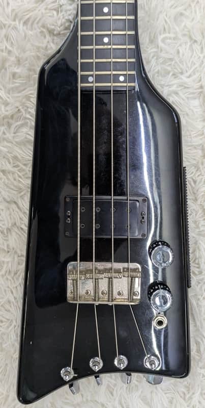 1980's Vintage Kramer "The Duke" Bass Guitar in Hardshell Case - Black image 1