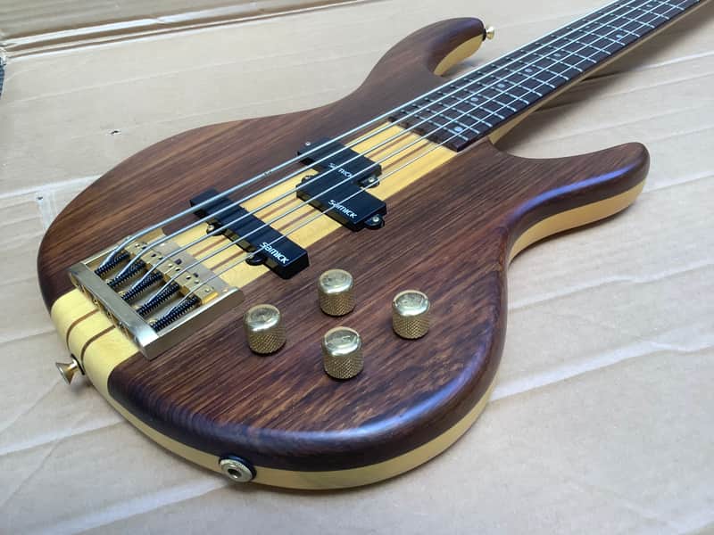 Samick Vintage 5 string bass 90’s / alembic construction style gorgeous wood image 1