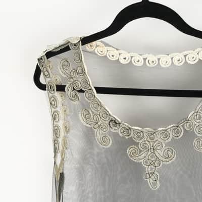 Sheer Mesh Tank Top w/ Embroidered Detailing Owned by Sheila E. image 2