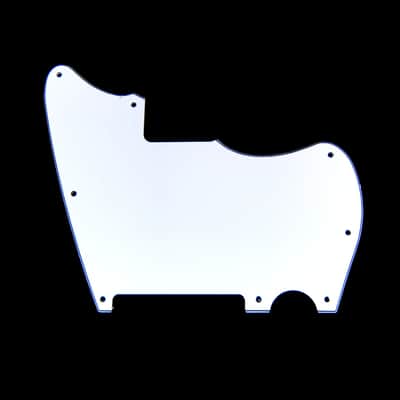 Jazzcaster / telemaster Hybrid Style Guitar Pickguard ,no pickup, 3ply White