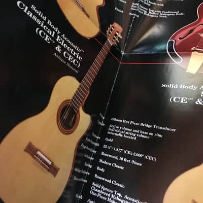Gibson guitar- Chet Atkins collection brochure/ Brett Michaels poster 1993 image 4
