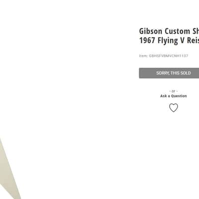 2014 Gibson Custom Shop, Benchmark 67 Flying V White image 14