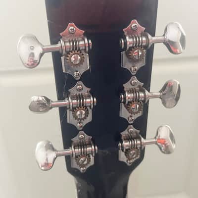 Vintage Regal Round Neck Resonator Acoustic Guitar Sunburst image 4