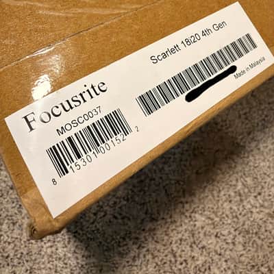 FACTORY SEALED BRAND NEW - Focusrite Scarlett 18i20 4th Gen USB Audio Interface 2024 - Present - Red image 1