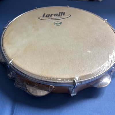 10" Torelli Brazilian Handmade Pandeiro Tambourine Synthetic Animal Skin and Wood Color Inject Plastic Body image 2