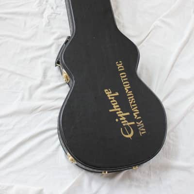 2010 Epiphone Tak Matsumoto Signature DC Les Paul Custom Electric Guitar - Ebony Finish + OHSC image 25