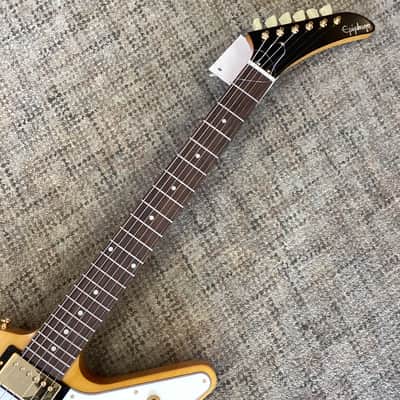Epiphone '58 Korina Explorer 2023 - Preset in Aged Natural (White Pickguard) image 3