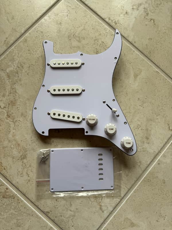 Stratocaster Style Loaded Pickguard & Backplate w/mounting screws image 1